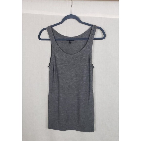 Eileen Fisher Tank Top M Gray 100% Merino Wool Knit Casual Minimalist Lounge - Picture 1 of 8